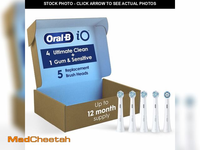 Lot 74-12715617 - Oral-B iO Ultimate Clean Replacement Brush Heads, 5 Count, 4 Ultimate Clean + 1 Gum &amp; Sensitive ...