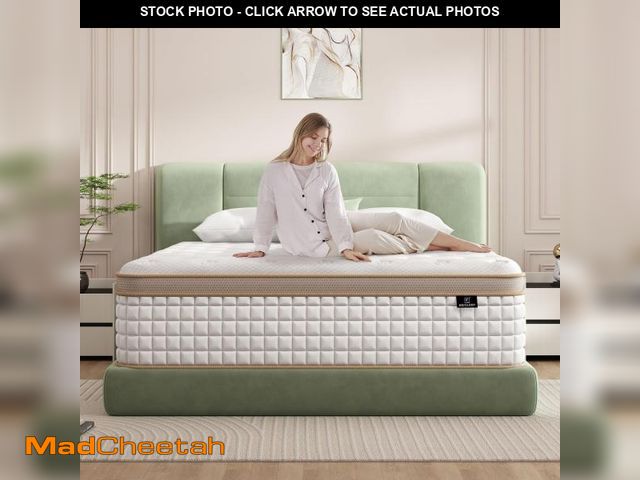 Lot 74-12278905 - Firm King Mattress, [Enhanced] 12 Inch King Size Hybrid Mattress with Gel Memory Foam &amp; Independ...