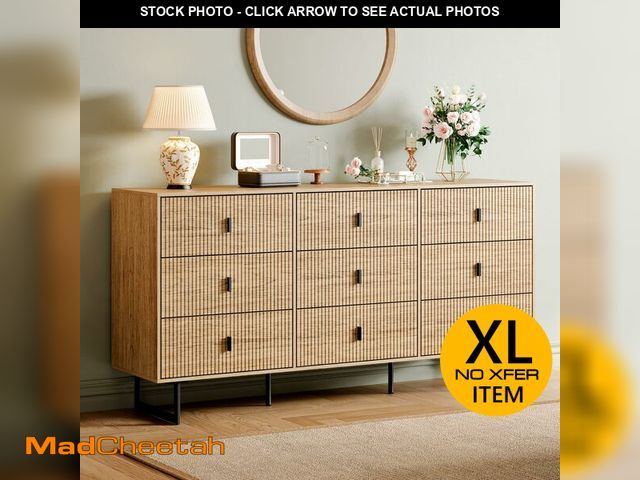 Lot 74-12660742 - Chrangmay Modern Chest of Drawers with 9 Drawers,Deep Drawers,Clothes Organizer,Large Storage Cabine...