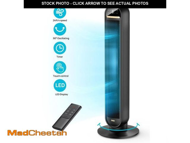 Lot 74-12482193 - Dreo Tower Fans For Home, 36" Standing Floor Fan With Remote, 90Â° Oscillati - UNUSED