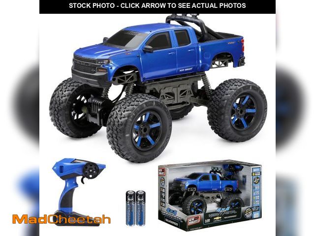 Lot 74-12527662 - (MISSING BATTERY) New Bright (1:10) Battery Remote Control Chevrolet Silverado Heavy Metal 4X4 Truck...