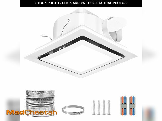 Lot 74-14270861 - Orvexa Bathroom Exhaust Fan with Light, 140 CFM 1.0 Sone Quiet Bathroom Fan with Light, 12" x 12" Pa...