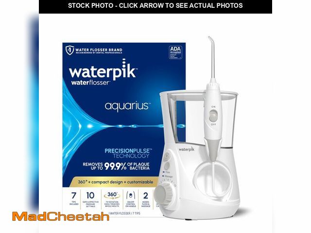 Lot 74-12979614 - Waterpik Aquarius Water Flosser For Teeth Cleaning, Gums, Braces, Dental Care, Electric Power With 1...