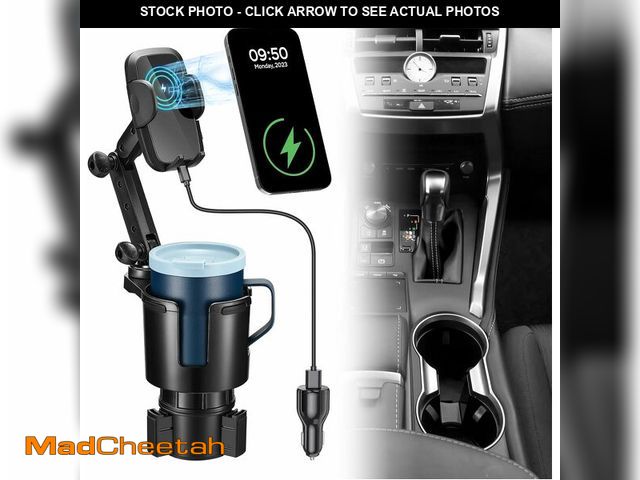 Lot 74-14261916 - This Hill Cup Holder Phone Charger, 15W Fast Charging Auto Clamping, Phone Holder for Cup Holder Cha...
