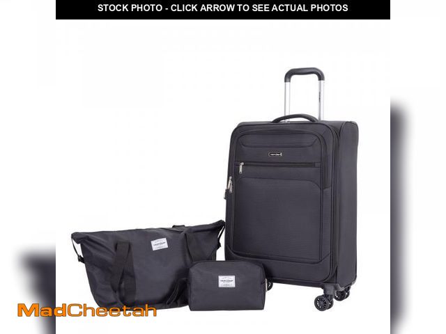 Lot 74-12481634 - Tripcomp 3 Piece Set Luggage Set Lightweight Expandable Carry On Softside Suitcase with Spinner Whee...