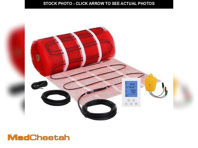 Lot 74-12654033 - VEVOR Floor Heating Mat 100 Sq. ft Electric Radiant In-Floor Heated Warm System with Digital Floor S...