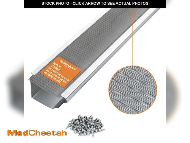 Lot 74-12674624 - Gutter Guard by Gutterglove 4 ft. L x 5 in. W Stainless Steel Micro-Mesh Gutter Guard (80 ft. Kit) -...