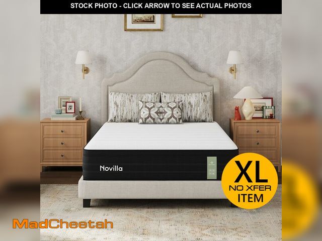Lot 74-14610071 - Novilla Twin Mattress 10 Inch, Cooling Hybrid Mattress with Upgraded Coils - USED