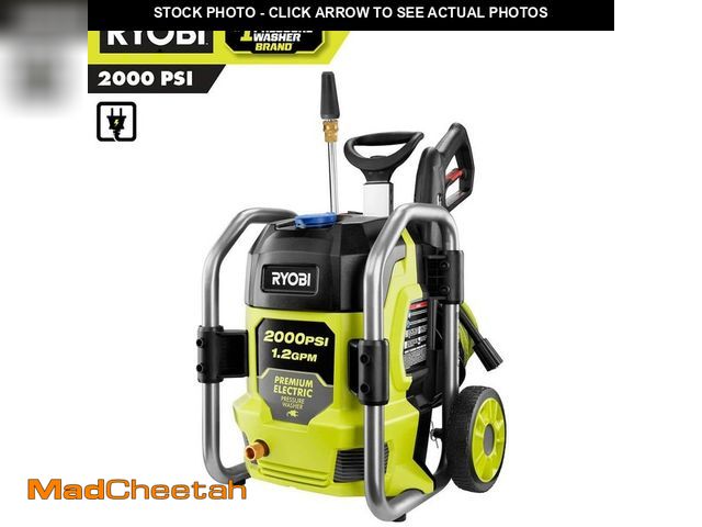 Lot 74-12795134 - RYOBI 2000 PSI 1.2 GPM Cold Water Corded Electric Pressure Washer - USED