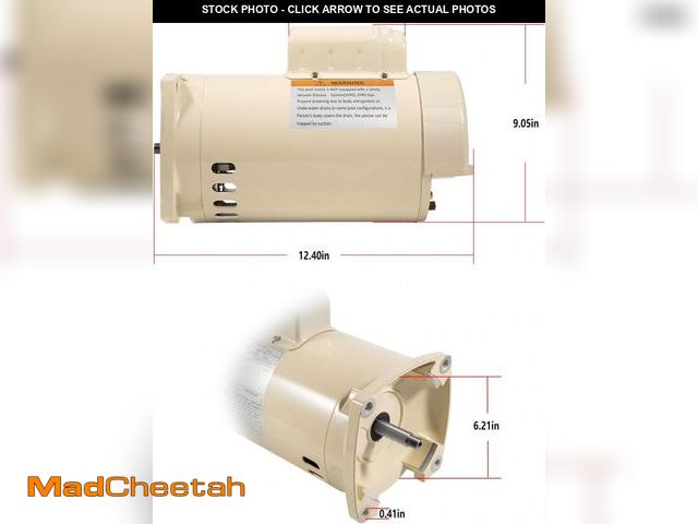 Lot 74-12043540 - 355010S Replacement Motor Energy Efficient Pool Pump Motor Parts, 1 HP, 115/208-230 Volts, 1 Speed, ...