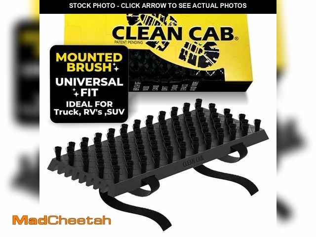 Lot 74-13567650 - Clean Cab Universal Fit Truck Step Mounted Brush - Heavy Duty Boot Brush for Trucks, RVs, SUVs, and ...
