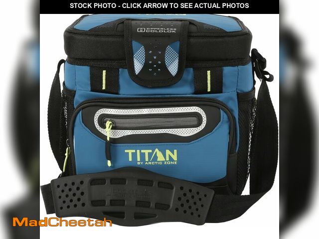 Lot 74-12664723 - Titan by Arctic Zone 9 Can Zipperless Soft Cooler with HardBody Liner, Marine Blue - UNUSED