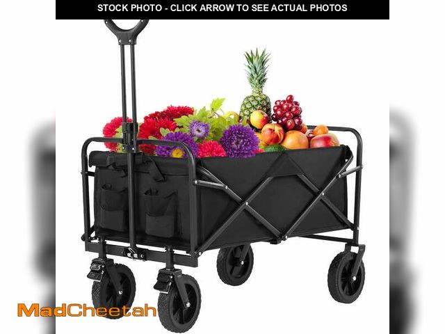 Lot 74-12669481 - CONCETTA 35in Foldable Wagon Cart with All-Terrain Wheels, 330lbs Capacity, for Beach, Grocery &amp;...