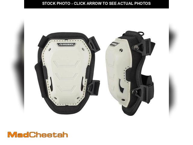 Lot 74-14245985 - Husky White Foam Memory Foam Hard Cap Knee Pad with Adjustable Straps - UNUSED