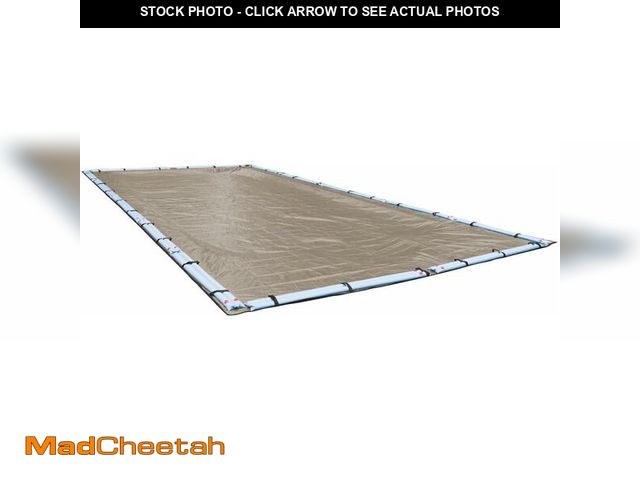 Lot 74-12664601 - Robelle 20 x 40 ft Industrial Taupe Winter Pool Cover for Inground Pools, 5 ft Overlap (25 x 45 ft C...