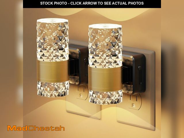 Lot 74-13569302 - Fuligent LED Night Lights Plug into Wall 2 Pack, Acrylic Nightlight with Dusk to Dawn Sensor, 0-100L...