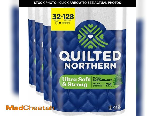 Lot 74-14067548 - Quilted Northern Ultra Soft &amp; Strong Toilet Paper, 32 Mega Rolls = 128 Regular Rolls, 5X Stronge...