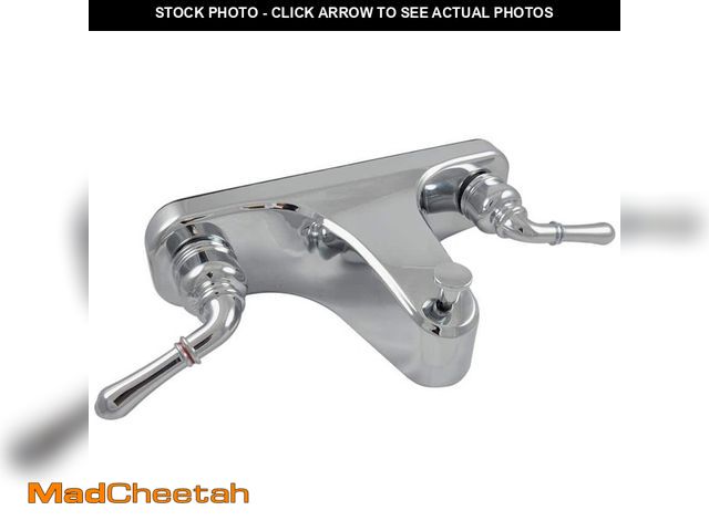 Lot 74-14357005 - DANCO Mobile Home and RV 8 in. 2-Handle Centerset Wall-Mount Roman Tub Faucet in Chrome - UNUSED