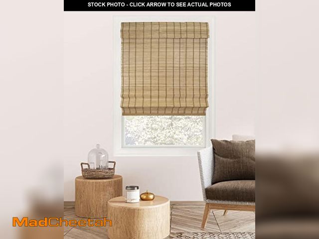 Lot 74-12141161 - CHICOLOGY Bamboo Roman Shades - Customer Favorite Light Filtering Blinds for Windows, Premium Qualit...