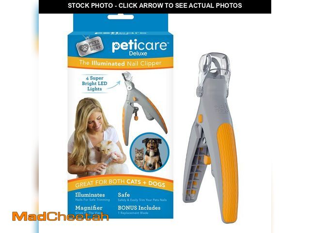 Lot 74-13628830 - PetiCare Illuminated Dog &amp; Cat Nail Clipper with LED Light &amp; 5X Magnification for Safe, Prec...