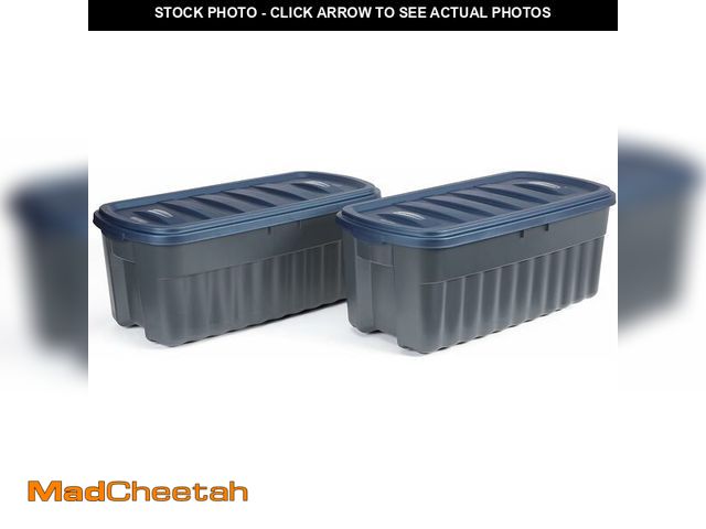 Lot 74-13382529 - Rubbermaid RoughneckÃÂ¯ÃÂ¸ÃÂ 50 Gallon Storage Totes, Durable, Stackable Storage Containers with...