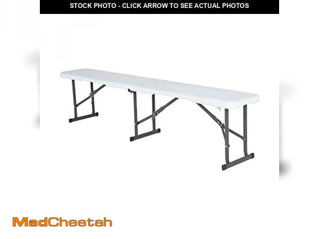 Lot 74-12508539 - LIFETIME 80305 Portable Folding Bench, White - UNUSED