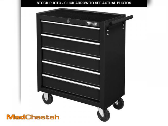 Lot 74-12161692 - TUFFIOM 5-Drawer Rolling Tool Chest w/Drawers &amp; Lock, Tool Storage Cabinet with Lockable Wheels,...