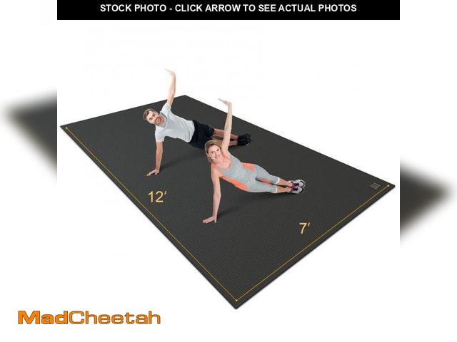 Lot 74-12418739 - Gxmmat Extra Wide Large Exercise Mat 12'x7'/10'x7/8'x7(7mm), Thick Workout Mats for Home Gym Floorin...