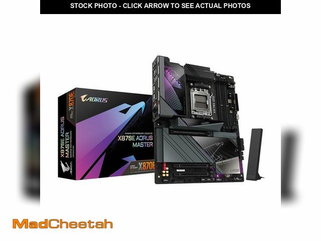 Lot 74-12712305 - GIGABYTE X870E AORUS Master AMD AM5 LGA 1718 Motherboard, ATX, DDR5, 4X M.2, PCIe 5.0, USB4, WIFI7, ...