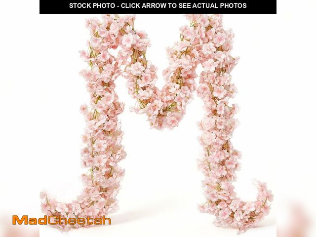 Lot 74-13956355 - YRIOWMI 10PCS 59FT Artificial Silk Cherry Blossom Garland, Hanging Sakura Flower Vines for Wedding P...
