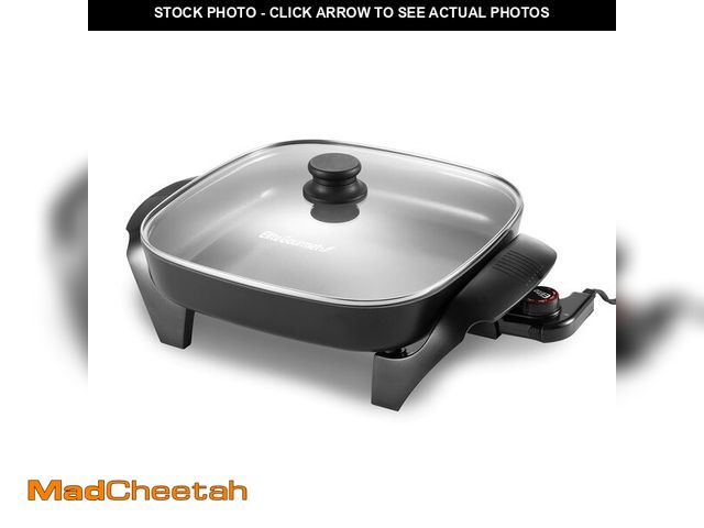 Lot 74-14266707 - Elite Gourmet 12"x12"x2.15Ã¢â¬Â CeralastÃ¢âÂ¢ PFAS Free Ceramic Electric Skillet, Dishwasher Saf...