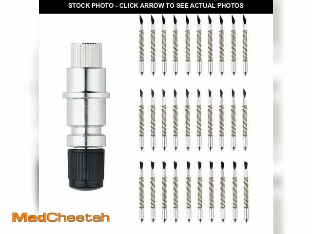 Lot 74-14207223 - CB09 CB09U Blade Holder Base Compatible with Graphtec Ã¯Â¼Å with 30 Pcs Cutting Blades (30/45/60 De...