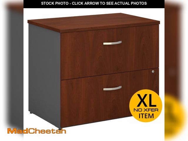 Lot 74-12568219 - Bush Business Furniture Components 35-2/3"W x 23-3/10"D Lateral 2-Drawer File Cabinet, Hansen Cherry...
