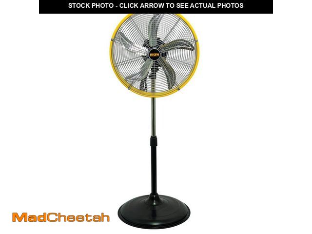 Lot 74-14193021 - Atemomen 5000 CFM 20 in. High Velocity Pedestal Oscillating Fan with Drumhead, Powerful 1/5 HP Motor...