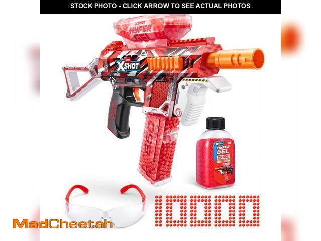 Lot 74-12537262 - XSHOT Hyper Gel Trace Fire  Motorized Blaster (10,000 Pellets) Outdoor Toy by ZURU for Ages 14+ - UN...