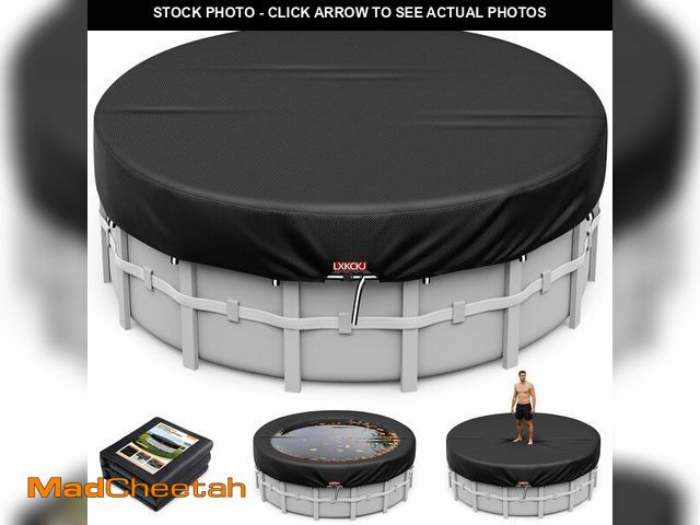 Lot 74-14478173 - LXKCKJ 14 Ft Pool Cover for Above Ground Pool, Round 420D Solar Oxford Tarp - UNUSED