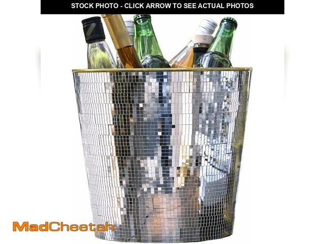 Lot 74-12806491 - Brillantreal Small Silver Disco Ball Ice Bucket for Parties, Champagne &amp; Cocktail Bar, Wedding, ...