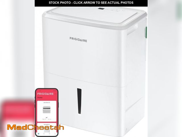 Lot 74-12345683 - Frigidaire 50-Pint Portable Dehumidifier with Wi-Fi and Energy Star Certification for Medium/Large R...