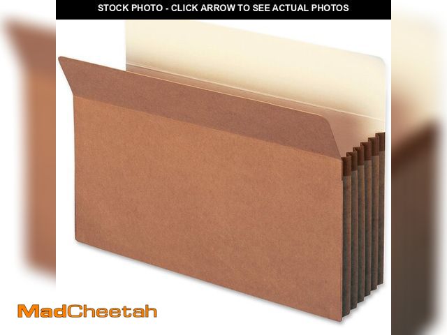 Lot 74-14213590 - Smead File Pocket, Straight-Cut Tab, 5-1/4" Expansion, Legal Size, Redrope, 10 per Box (74234) - UNU...
