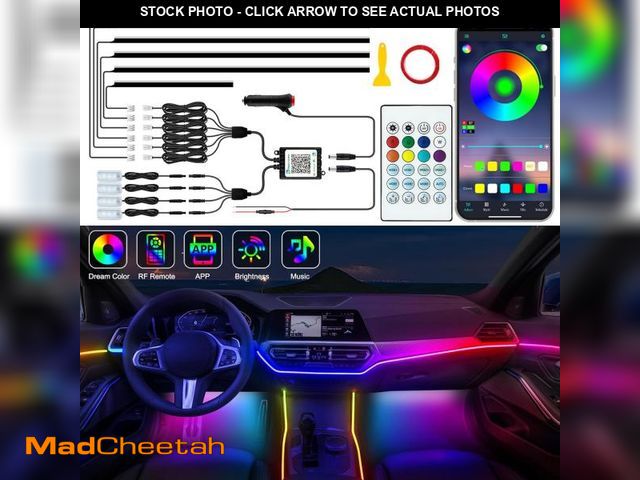 Lot 74-12327972 - *SEE DETAILS* Jushope Interior Car LED Strip Lights, Acrylic LED Lights for Car with Dynamic Dreamco...