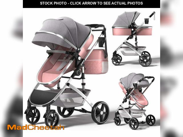 Lot 74-14261041 - babyeap 2 in 1 Baby Stroller, Foldable Lightweight Carriage Reversible Bassinet Pram for Toddler, Tr...