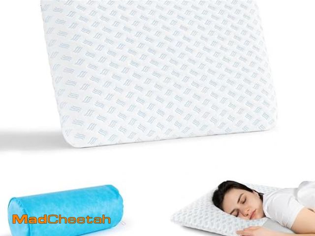 Lot 74-12126731 - Ultra Thin Pillow 2.75" Cooling Memory Foam Pillows for Stomach Sleeping, Gel Infused Slim Pillow fo...