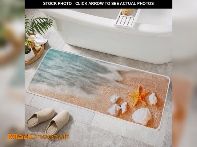 Lot 74-12323940 - Beach Starfish Bathroom Runner Rug 16"x47" Sea Shell Ocean Long Non Slip Bath Mat for Bathroom Soft ...