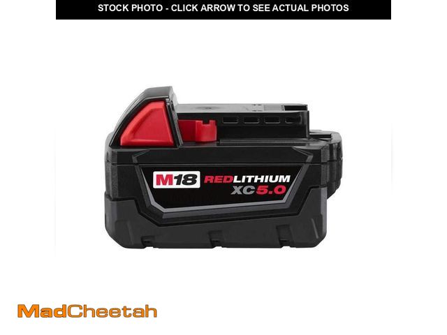 Lot 74-12592657 - Milwaukee M18 18-Volt 5.0 Ah Lithium-Ion XC Extended Capacity Battery Pack - UNUSED