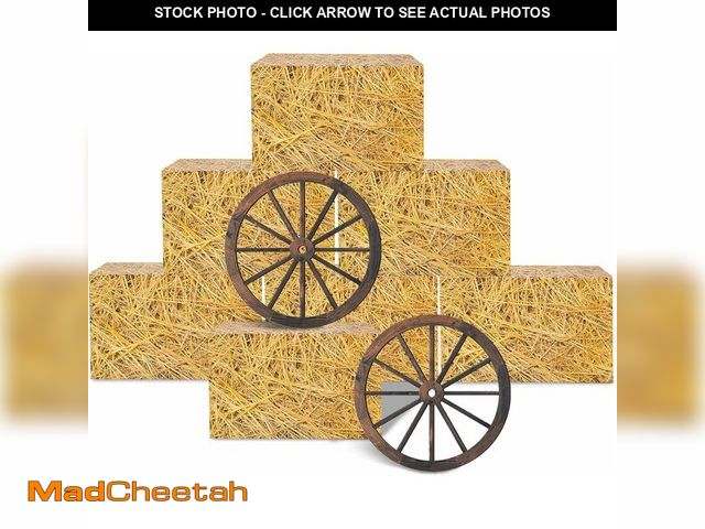Lot 74-12845092 - (MISSING PIECES) Outus 8 Pcs Hay Bales Boxes Decor Western Cowboy Party Decorations Trunk or Treat C...