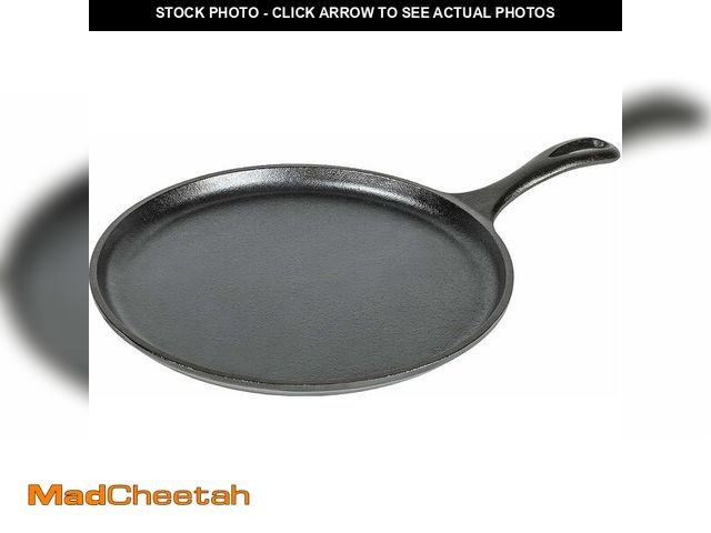 Lot 74-14428750 - Lodge Round Seasoned Cast Iron Griddle 10.5 Inches - Round-Shaped, Pre-Seasoned Iron Griddle Pan - N...