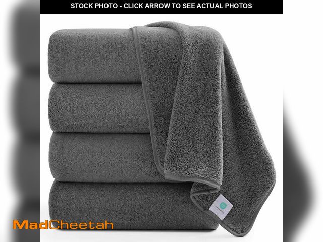 Lot 74-12782502 - Jessy Home 4 Pack Oversized Bath Sheet Towels 700 GSM Ultra Soft Dark Gray Bath Towel Set - UNUSED