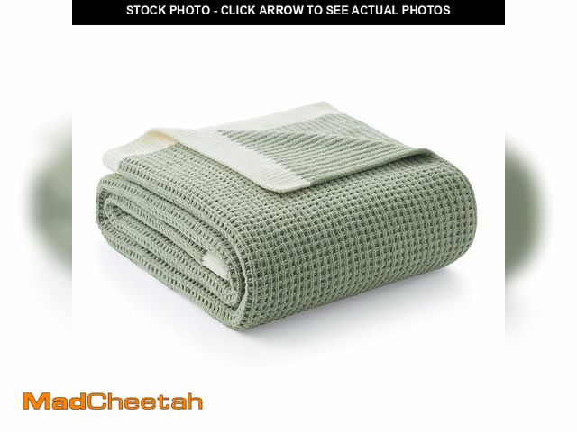 Lot 74-12709084 - AmÃÂ©lie Home Waffle Throw Blanket for Couch, Soft Cozy Chenille Knit Blanket Warm Decorative Throw...