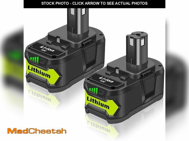 Lot 74-13058509 - *DIRTY/SCRATCHED/MISSING ONE* 2Pack Upgrade 6.0Ah P108 Battery Replacement for Ryobi 18 Volt P102 P1...