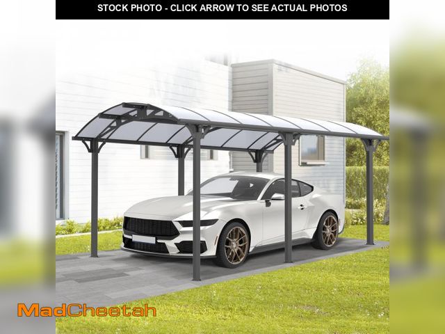 Lot 74-12255569 - Real Relax 12 x 16 ft Metal Carport Kits with Polycarbonate Panel, Heavy Duty Metal Carport Canopy, ...